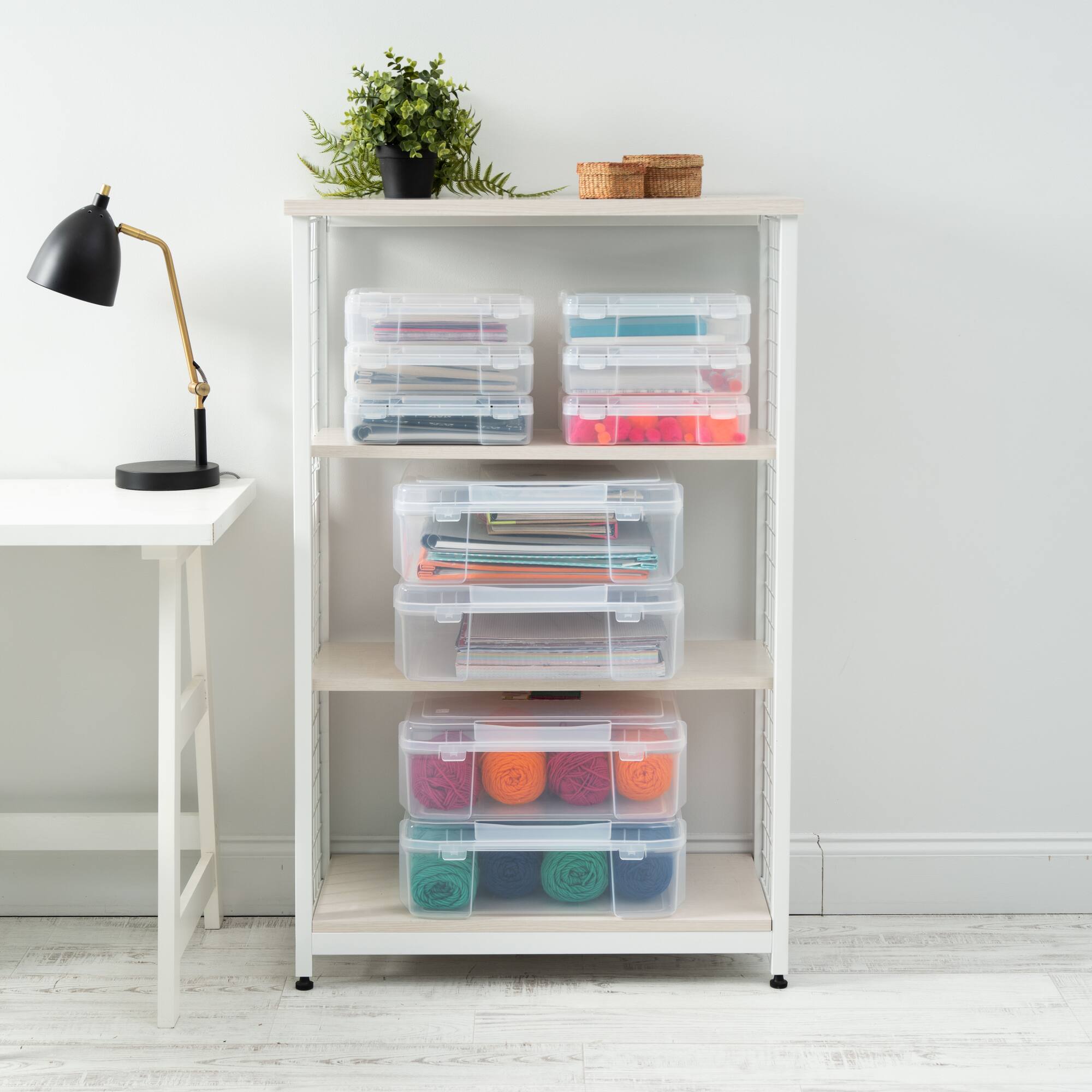 Iris® Clear 8" x 8" Portable Project Case, 6 Pack